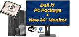  Dell i7 Desktop Computer Package | New 24-Inch Monitor | Keyboard & Mouse 