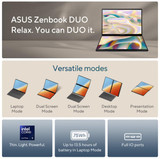  ASUS Zenbook Duo OLED 3K Touchscreen 14" Laptop | Intel Core Ultra 9, 32GB DDR5 RAM, 1TB NVMe SSD 