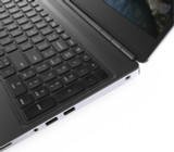 Refurbished A close-up view of the Dell Precision 7550 laptop keyboard. The keys are dark with light lettering, and it appears to be a