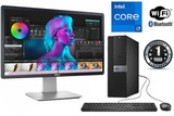  Dell Core i7 Computer Package Windows 11 w/ a Dell 24" Monitors 
