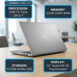 AI-Ready Dell Latitude 7450 – Ultra 7, 32GB RAM, 14" QHD+ Touchscreen