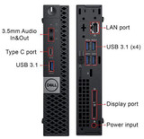  Dell Windows 11 Micro Computer Package Core i5 PC with Dell 24" Monitor  