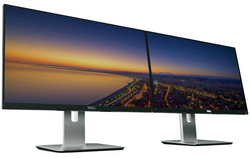 Two Dell Monitors 24 inch Professional P2414H Rotating