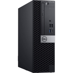 Refurbished Dell OptiPlex 7070 SFF Core i5 16GB RAM Windows 11 Pro Business PC with front panel ports including USB-C and audio jacks.