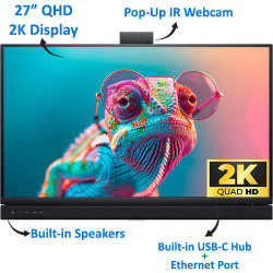  Dell C2722DE 27" Quad HD 2K IPS Monitor with Built-in Webcam Video Conferencing Monitor No Stand 