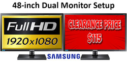 Dual Monitor Package 24-Inch SAMSUNG Full HD 1080p Display