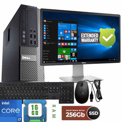SALE Computer Package Deal Dell i7 Computer With 22" Monitor 16GB 256GB SSD