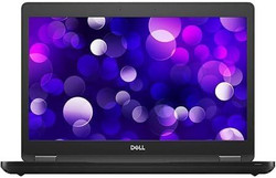Refurbished Dell Latitude i5 32GB RAM 1TB SSD Windows 11 Pro 14 laptop with vibrant purple background on screen.