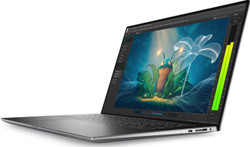 Refurbished Dell Precision 5570 laptop with i7-12700H processor, Nvidia A1000 graphics, and 32GB RAM on display