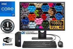 Dell Windows 11 Micro Computer Package Core i7 PC with Dell 24" Monitor 