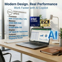 Dell Latitude 7450 Ultra 7 32GB 512GB 14" TOUCHSCREEN Quad HD Laptop AI Copilot