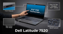 Dell Premium Lightweight Dell Latitude 7520 15.6" Touchscreen Laptop IR Webcam Backlit Keyboard 