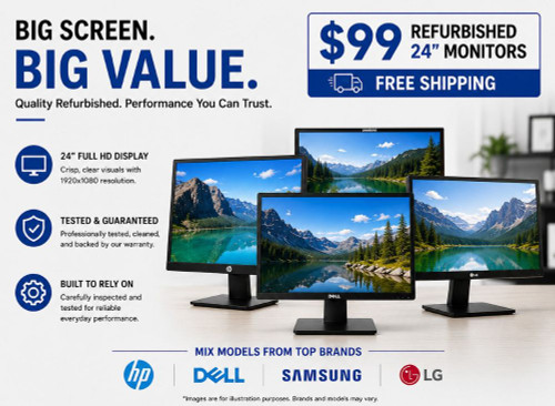 Refurbished 24-inch LCD Computer Monitor Free Shipping