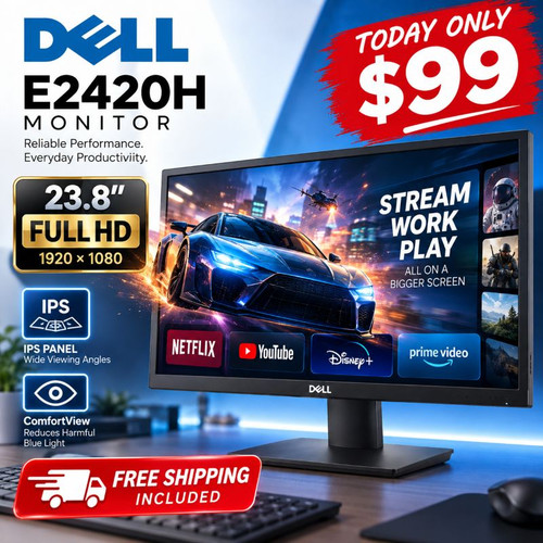 Dell E2420 24'' Full HD LCD IPS LED Backlit Monitor