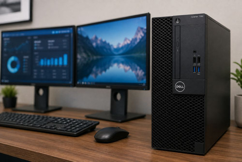 Refurbished Dell Optiplex 7060 MT Core i5 Tower PC Windows 11 Dual DisplayPorts