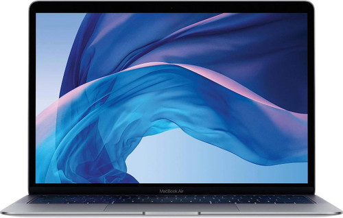 Refurbished MacBook Air 13-inch Retina Core i5 1.6GHz, 16GB RAM, 500GB Integrated Storage at a slight angle showcasing curved edges and