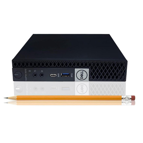 Refurbished Dell OptiPlex 5070 i5 Micro Desktop PC with Windows 11 Pro, 16GB RAM, and USB ports