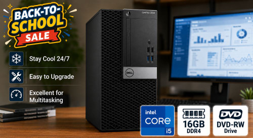 Dell OptiPlex 3060 Tower Core i5 256GB Windows 11 Pro PC DVD-RW Drive