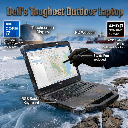 Dell Latitude 5424 Rugged i7 16GB RAM Touchscreen FHD 14" Toughbook Laptop | Backlit Keyboard, Webcam