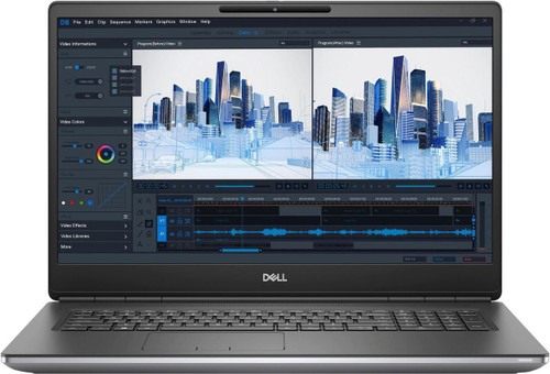 Refurbished Dell Precision 7760 i7-11850H workstation laptop with 32GB RAM and 1TB SSD, featuring a 17.3 Nvidia A3000 graphics card