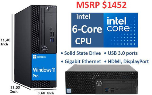 Dell OptiPlex 3060 SFF Core i5 Windows 11 Pro Computer HDMI +