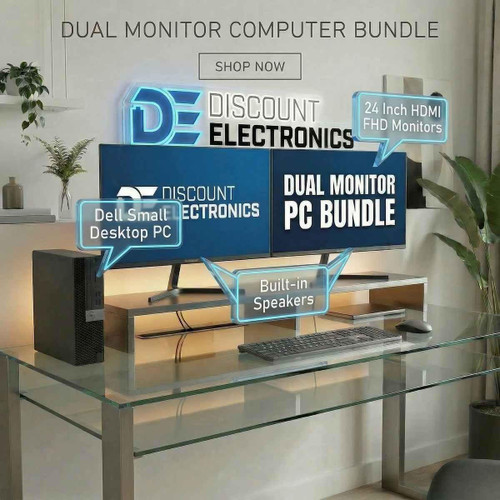 Dell Affordable Dell OptiPlex Computer Package Dual 24" Monitors 