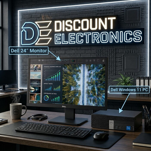 Refurbished Windows 11 Computer Package | Dell i5 PC + Dell 24" Monitor