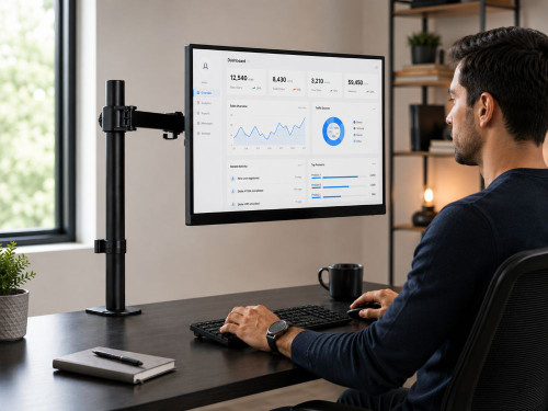 HP E27 G4 27-inch IPS LED Full HD 1920 x 1080 Monitor | Desk Mount Stand