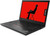 Refurbished Front angle view of Lenovo ThinkPad T480 i5 laptop displaying a red square graphic on screen.