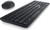 Refurbished Black refurbished Dell wireless keyboard and mouse set on white surface, angled to show dongle slot and ergonomic design.