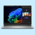 Refurbished Dell laptop open at 90-degree angle showing 14-inch touch screen and illuminated keyboard.