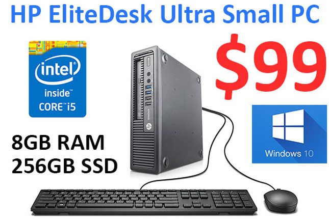 HP EliteDesk 800 G1 USDT i5 SSD Ultra Small Business Computer
