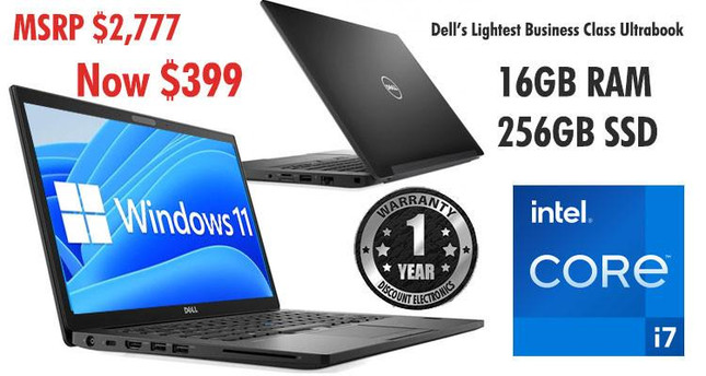 Dell Clearance Dell Lightest i7 14" Ultrabook 16GB 256 SSD Windows 11 Dell Clearance Dell Lightest i7 14" Ultrabook 16GB 256 SSD Windows 11