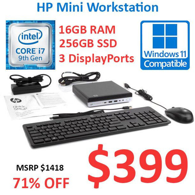 HP Clearance HP Elite Mini 800 G5 Tiny PC Core i7-9700T Win 11 Ready HP Clearance HP Elite Mini 800 G5 Tiny PC Core i7-9700T Win 11 Ready