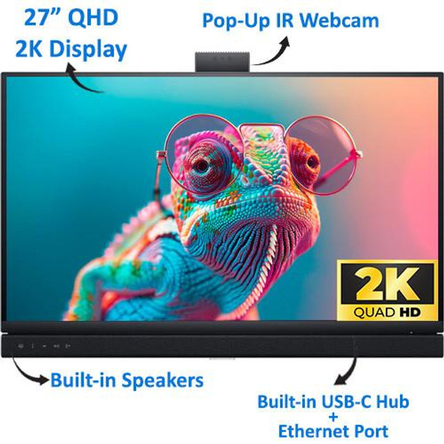 Dell C2722DE 27" Quad HD 2K IPS Monitor with Built-in Webcam Video Conferencing Monitor No Stand Dell C2722DE 27" Quad HD 2K IPS Monitor with Built-in Webcam Video Conferencing Monitor No Stand