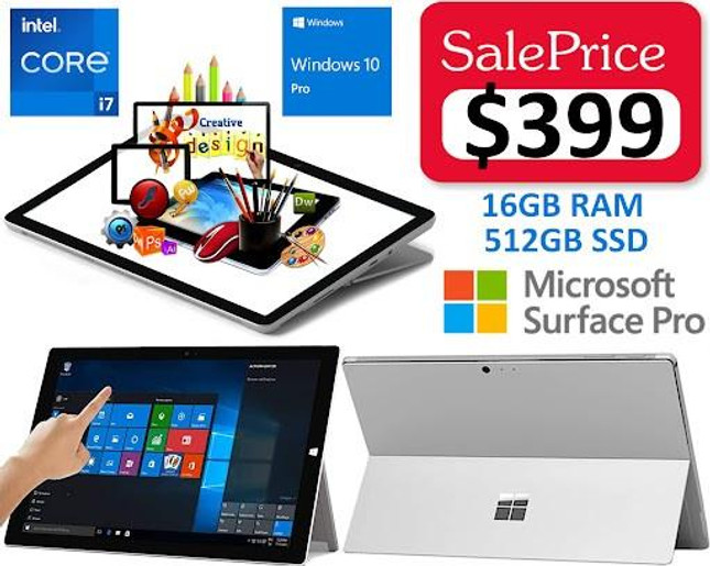 Microsoft Clearance Fully Loaded Surface Pro 5 i7 16GB RAM Win 10 Tablet with Keyboard Microsoft Clearance Fully Loaded Surface Pro 5 i7 16GB RAM Win 10 Tablet with Keyboard
