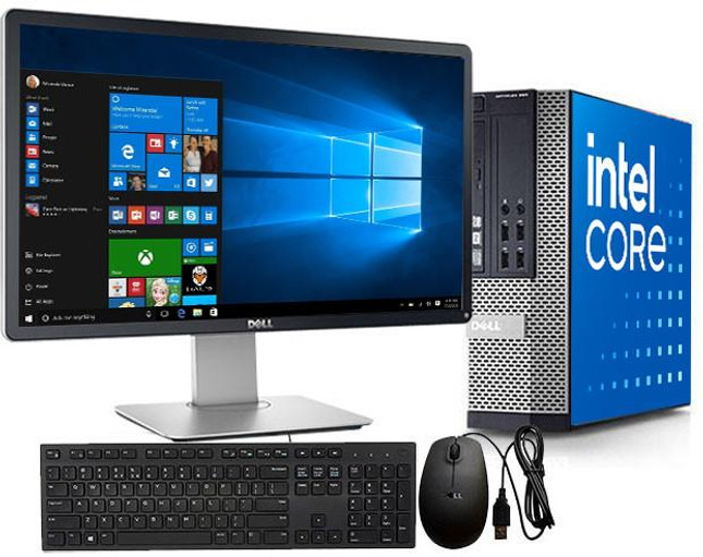 Dell Clearance Dell i5 Desktop Computer Package | 22-Inch Monitor | Keyboard & Mouse 