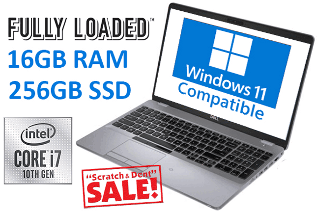 Dell Scratch & Dent Supertop Dell Latitude 5510 i7 16GB Windows 11 Ultrabook 