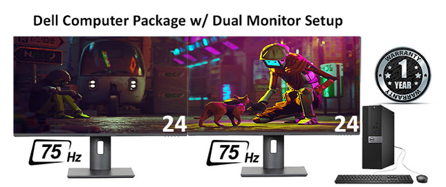 Dell Computer Package with Dual Monitors