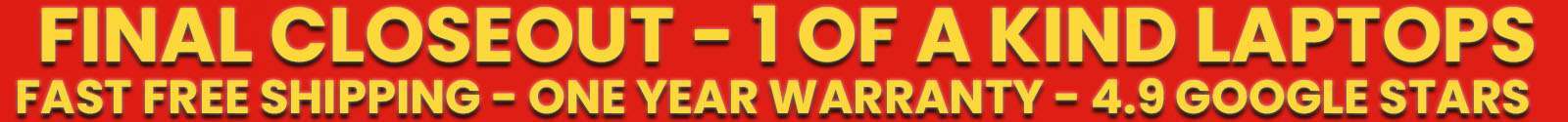 Laptop Clearance Sale