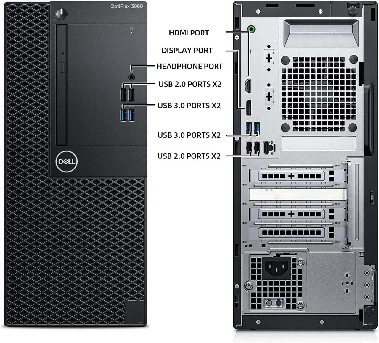 Dell OptiPlex 3060 Tower Core i5 256GB Windows 11 Pro PC DVD-RW