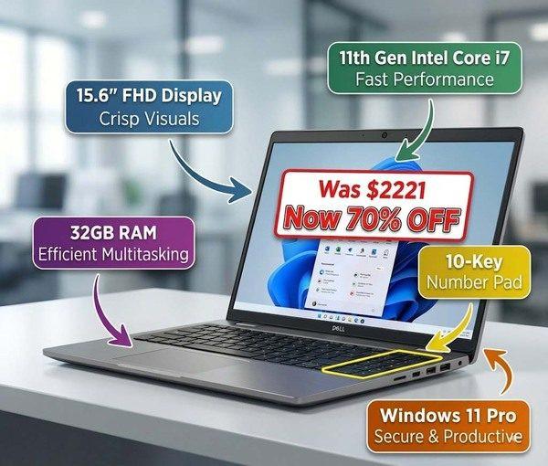 Get Dell Latitude i7 16GB 15-inch Windows 11 Pro Laptop