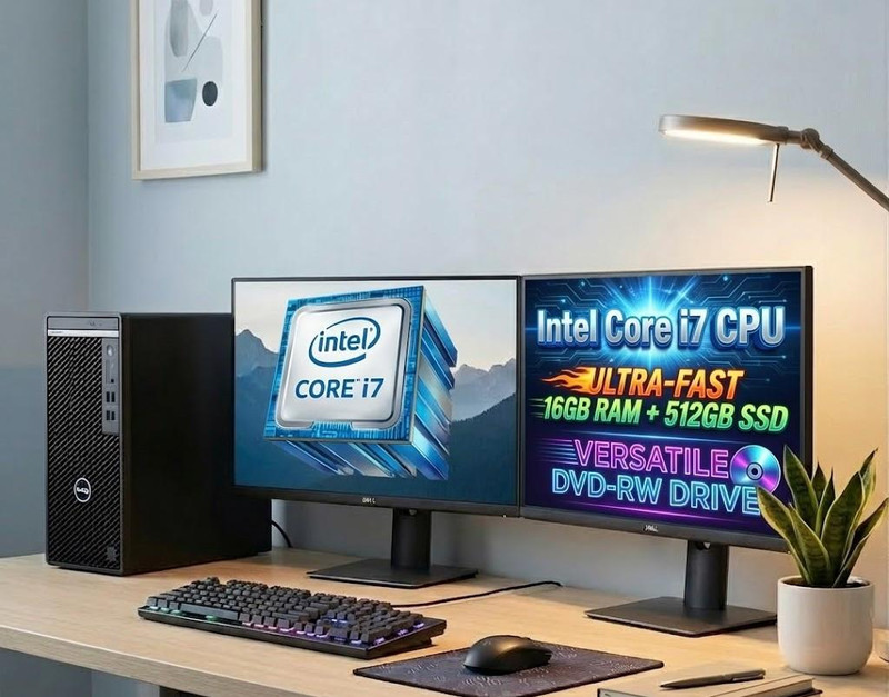 Dell OptiPlex 5080 MT Core i7-10700 16GB 512GB SSD Tower PC DVDRW