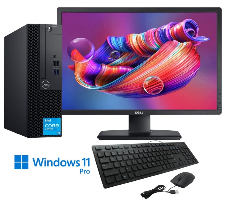Dell OptiPlex Windows 11 Pro Computer Package with 24" Monitor