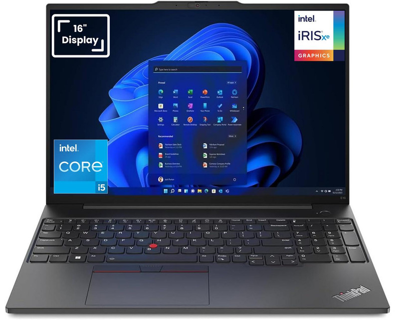 Lenovo ThinkPad E16 Gen 1 16" Business Laptop | Large Display, Number Pad, Iris Graphics