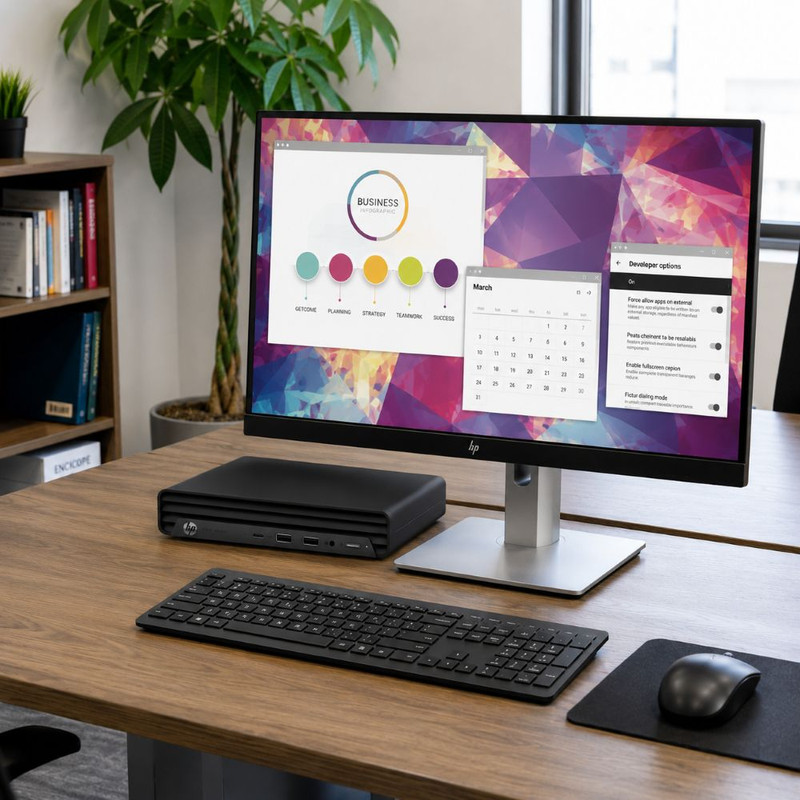 HP Windows 11 PC Package Bundle | HP ProDesk 400 G9 Micro PC + HP