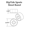 RipTide Sports Skateboard Bushings APS Street Barrel All