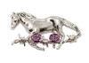  Purple Poppy Horse Brooch