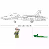 Model Bricks F/A 18e Super Bumblebee 682 Pcs