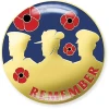  Remember Poppy Badge On Card The beautiful Remember Poppy Badge On Card from the military specialists. This 20mm gold plated and colour enamelled metal lapel pin has been designed to commemorate the service of navy; army and air